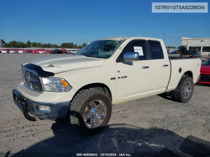 2010 Dodge Ram 1500 Slt/Sport/Trx VIN: 1D7RV1GT5AS228036 Lot: 40555603