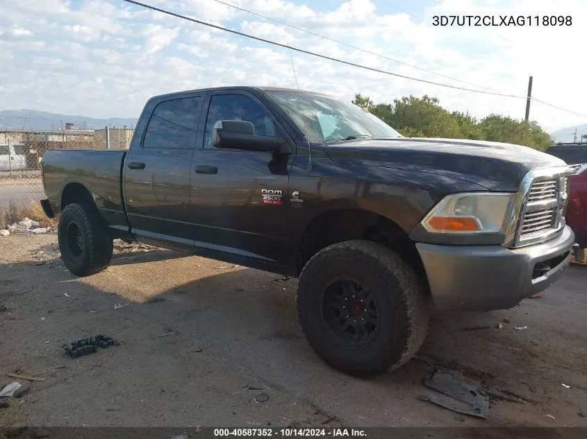 2010 Dodge Ram 2500 VIN: 3D7UT2CLXAG118098 Lot: 40587352