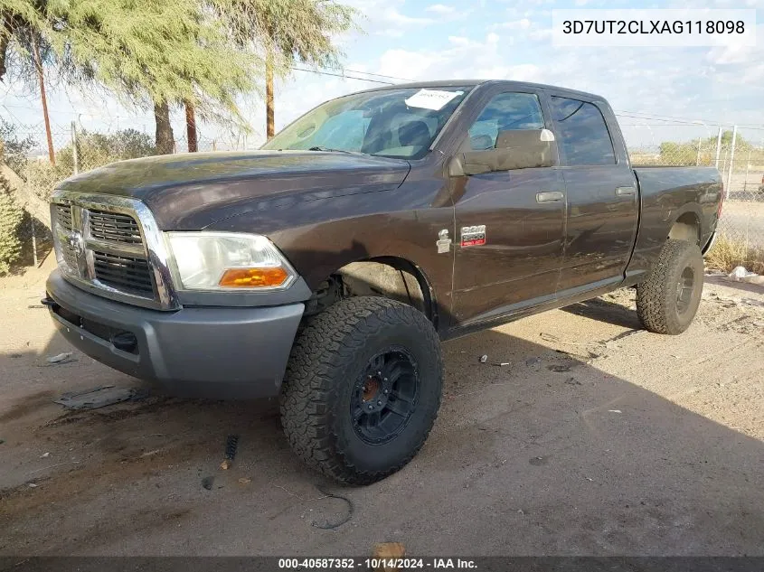 2010 Dodge Ram 2500 VIN: 3D7UT2CLXAG118098 Lot: 40587352