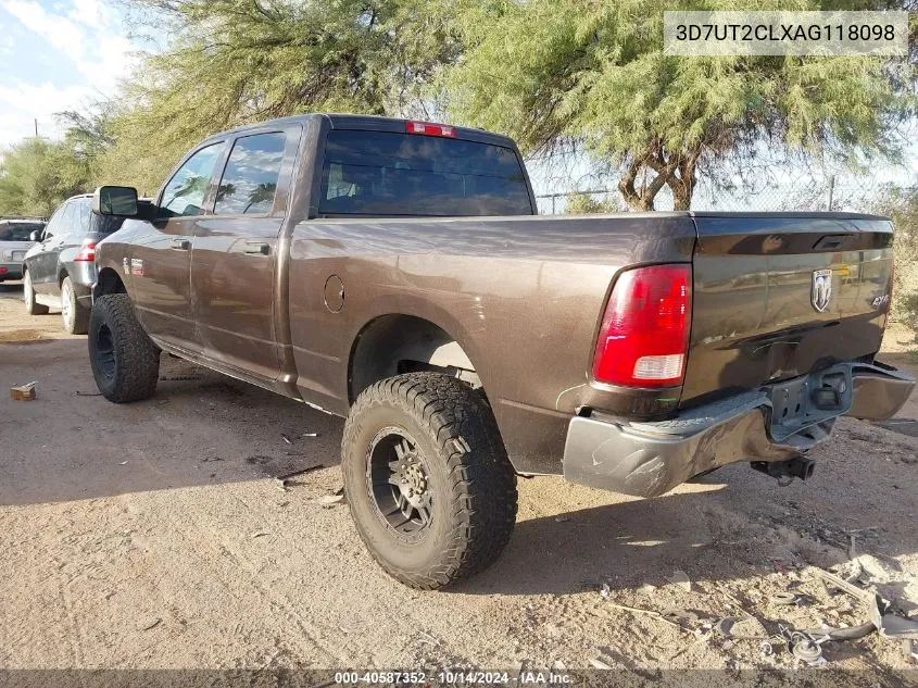 2010 Dodge Ram 2500 VIN: 3D7UT2CLXAG118098 Lot: 40587352