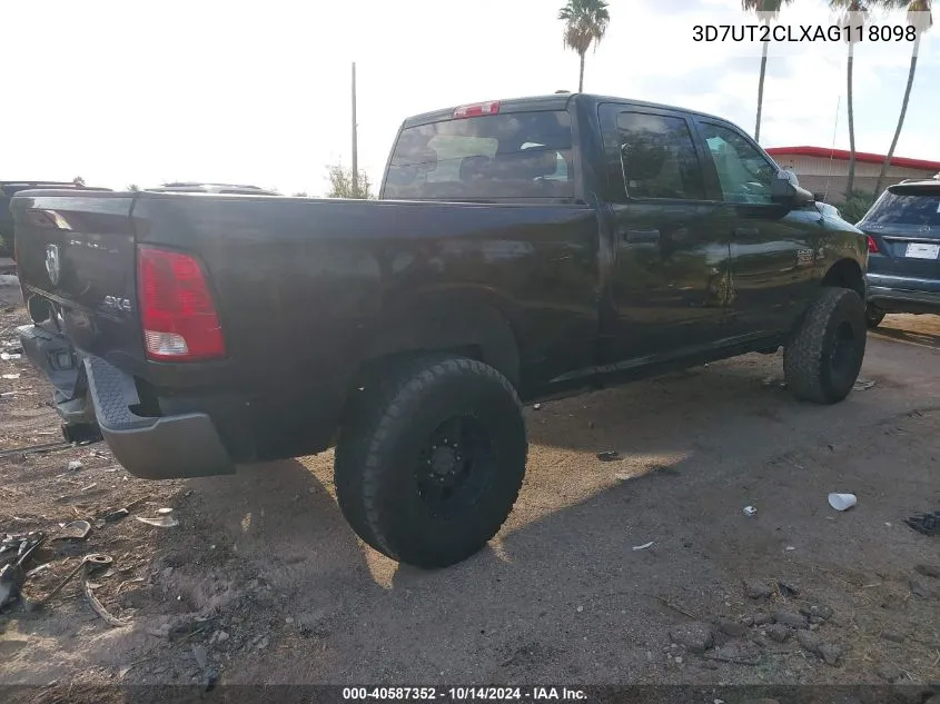 2010 Dodge Ram 2500 VIN: 3D7UT2CLXAG118098 Lot: 40587352