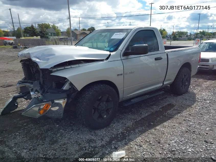 2010 Dodge Ram 1500 St VIN: 3D7JB1ET6AG177145 Lot: 40609377