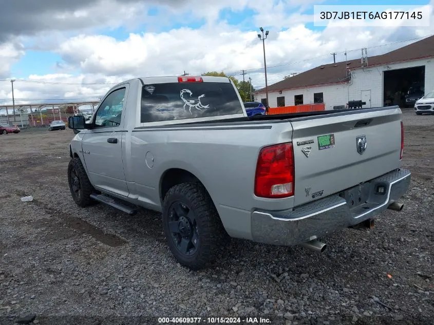 2010 Dodge Ram 1500 St VIN: 3D7JB1ET6AG177145 Lot: 40609377