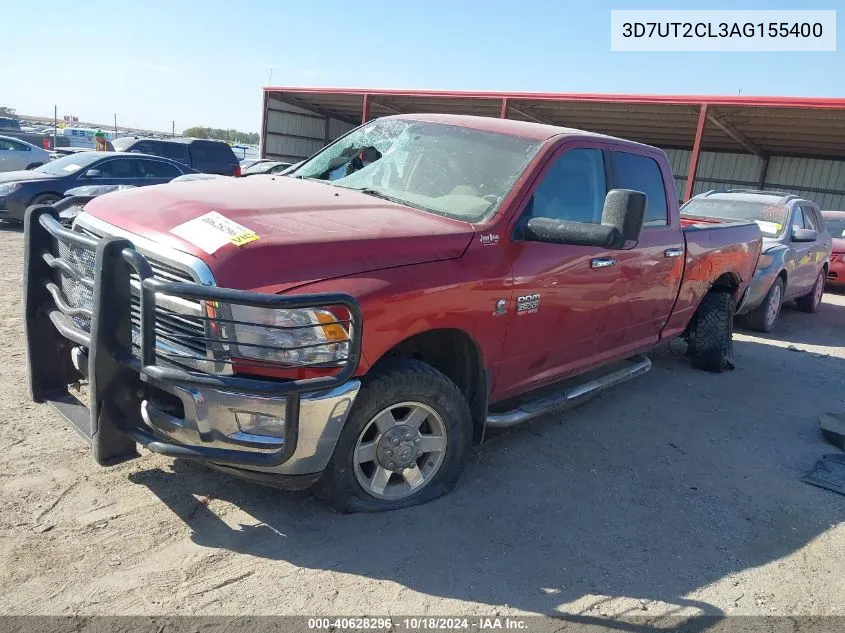 2010 Dodge Ram 2500 Slt VIN: 3D7UT2CL3AG155400 Lot: 40628296