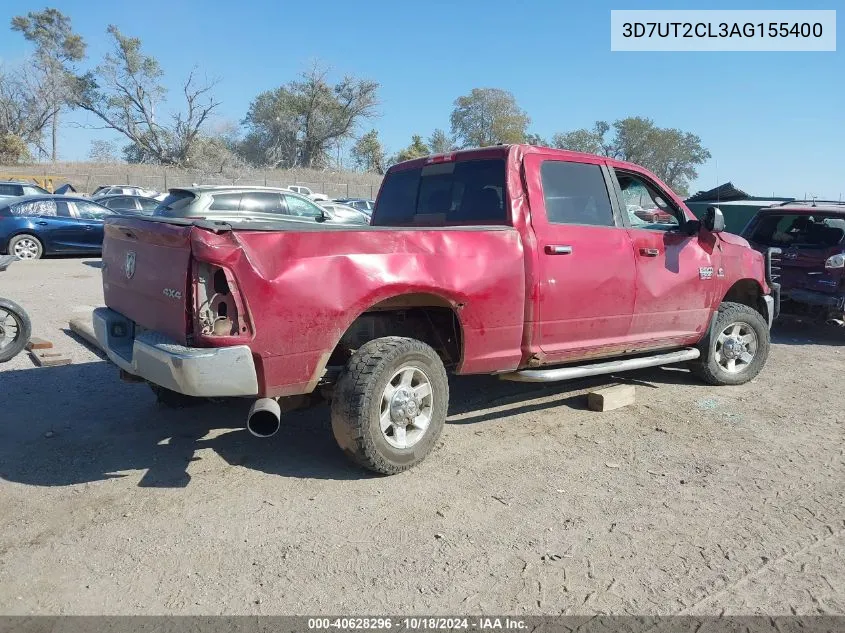 2010 Dodge Ram 2500 Slt VIN: 3D7UT2CL3AG155400 Lot: 40628296