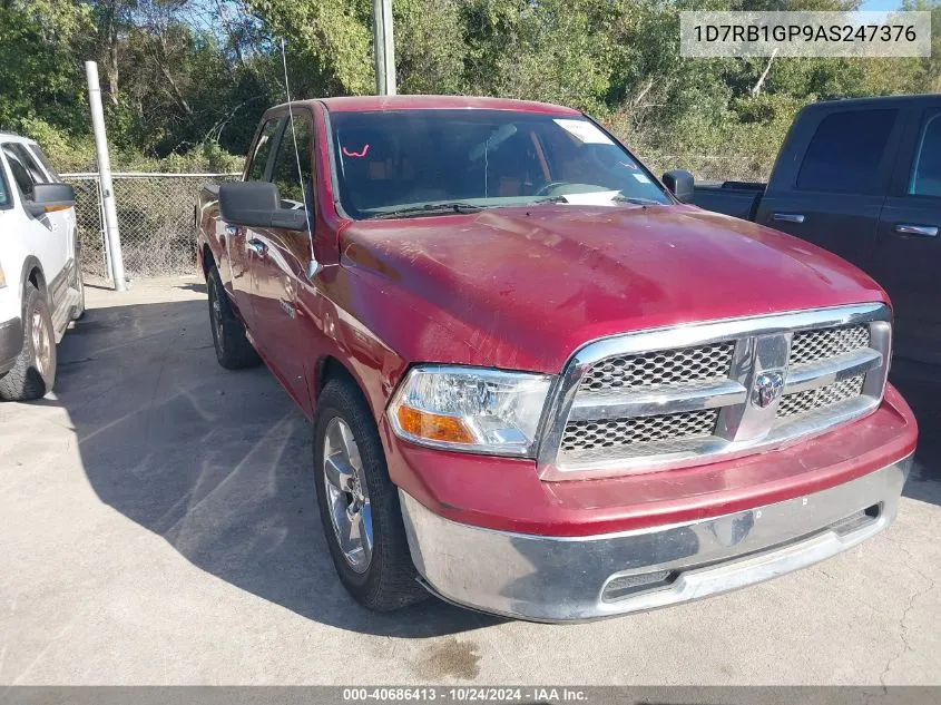 2010 Dodge Ram 1500 Slt/Sport/Trx VIN: 1D7RB1GP9AS247376 Lot: 40686413