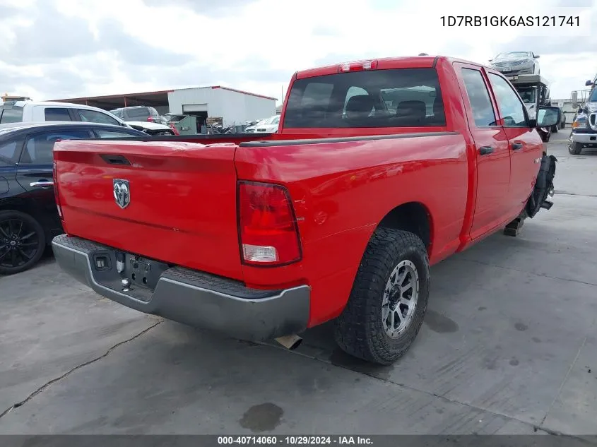 1D7RB1GK6AS121741 2010 Dodge Ram 1500 St