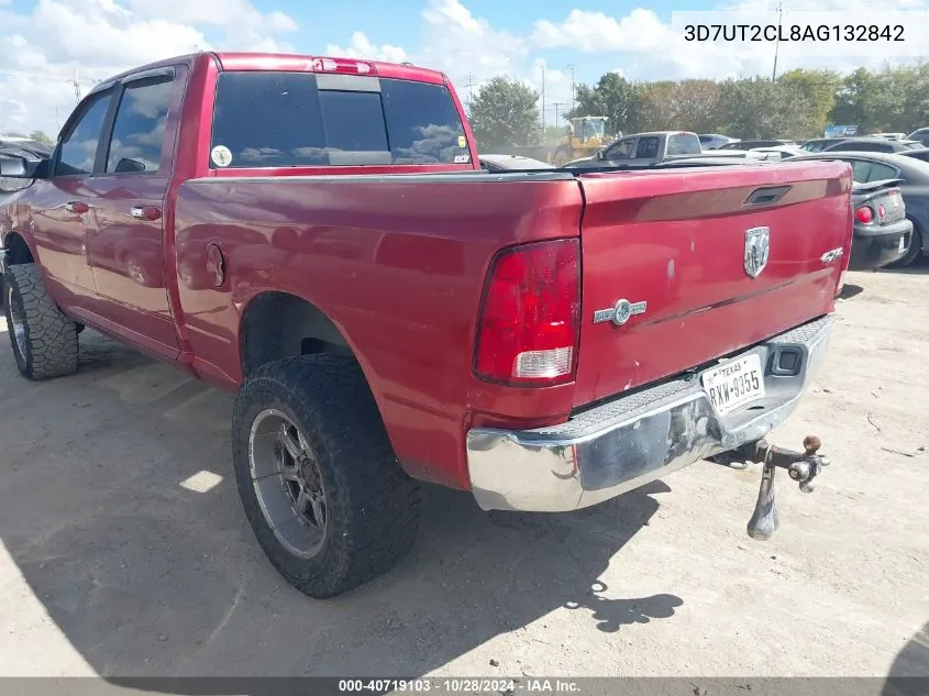 2010 Dodge Ram 2500 Slt VIN: 3D7UT2CL8AG132842 Lot: 40719103