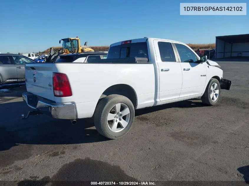 2010 Dodge Ram 1500 Slt/Sport/Trx VIN: 1D7RB1GP6AS142102 Lot: 40720374