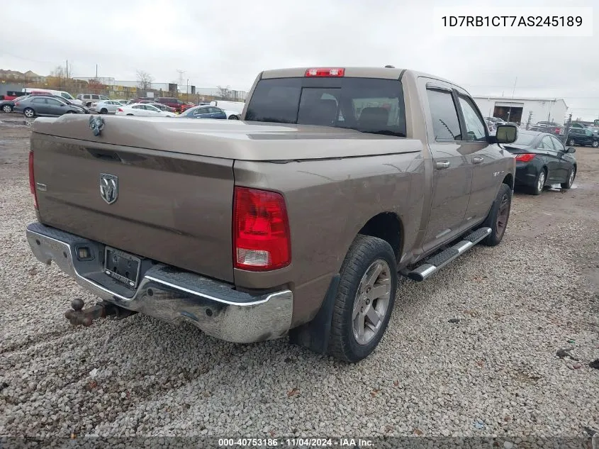 2010 Dodge Ram 1500 VIN: 1D7RB1CT7AS245189 Lot: 40753186