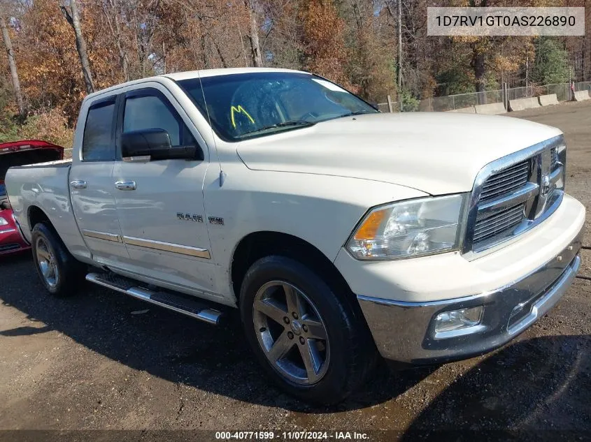 2010 Dodge Ram 1500 Slt/Sport/Trx VIN: 1D7RV1GT0AS226890 Lot: 40771599