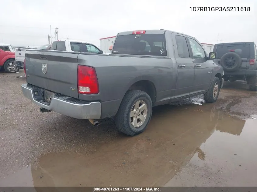 2010 Dodge Ram 1500 Slt/Sport/Trx VIN: 1D7RB1GP3AS211618 Lot: 40781263