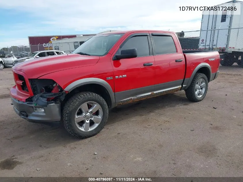 2010 Dodge Ram 1500 Slt/Sport/Trx VIN: 1D7RV1CTXAS172486 Lot: 40796097