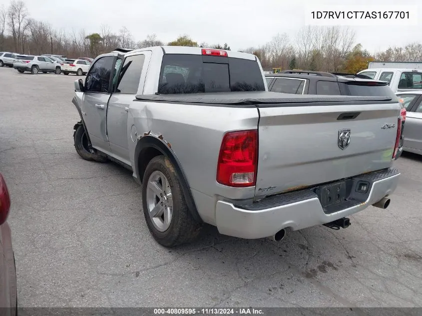 2010 Dodge Ram 1500 Slt/Sport/Trx VIN: 1D7RV1CT7AS167701 Lot: 40809595