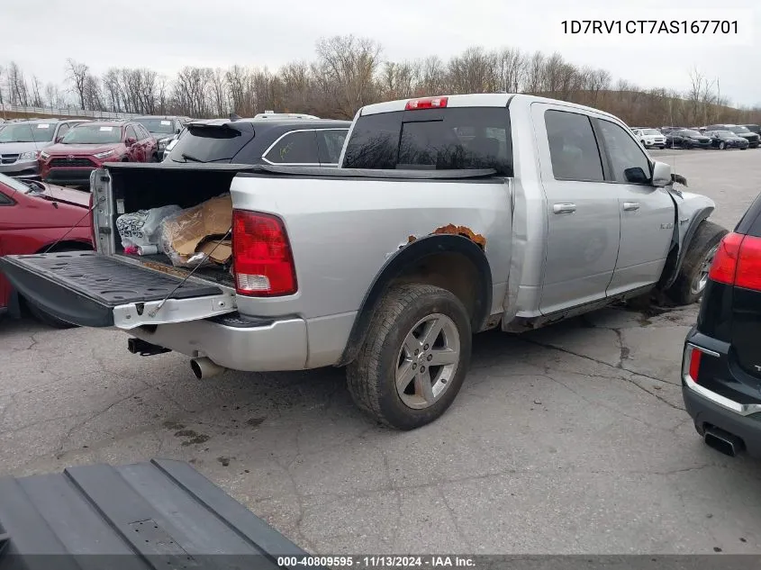 2010 Dodge Ram 1500 Slt/Sport/Trx VIN: 1D7RV1CT7AS167701 Lot: 40809595