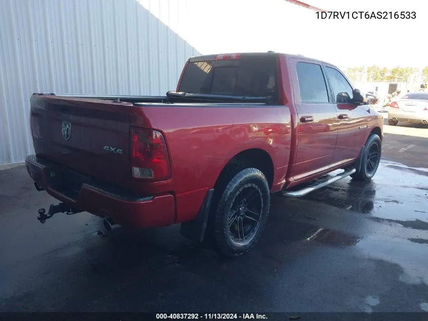 1D7RV1CT6AS216533 2010 Dodge Ram 1500 Slt/Sport/Trx