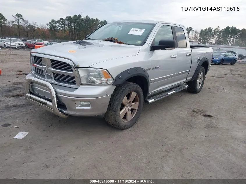 2010 Dodge Ram 1500 Slt/Sport/Trx VIN: 1D7RV1GT4AS119616 Lot: 40916500