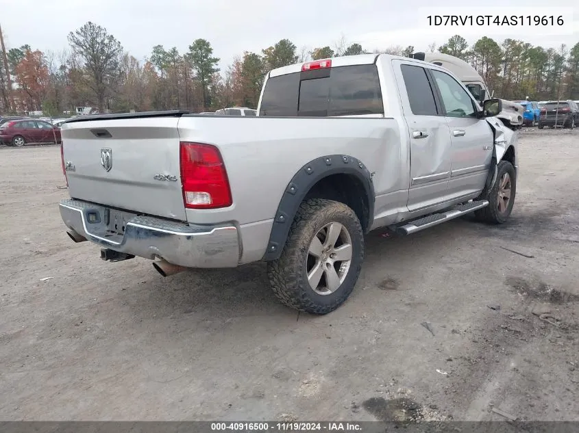 2010 Dodge Ram 1500 Slt/Sport/Trx VIN: 1D7RV1GT4AS119616 Lot: 40916500