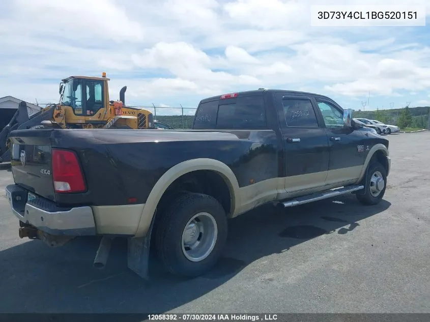 2011 Dodge Ram 3500 VIN: 3D73Y4CL1BG520151 Lot: 12058392