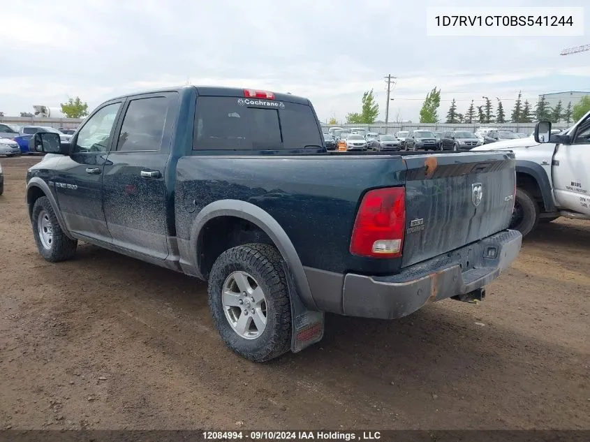 1D7RV1CT0BS541244 2011 Dodge Ram 1500