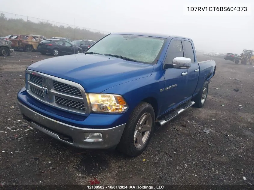 2011 Dodge Ram 1500 VIN: 1D7RV1GT6BS604373 Lot: 12108582