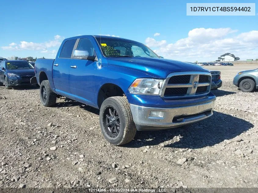 2011 Dodge Ram 1500 VIN: 1D7RV1CT4BS594402 Lot: 12114265