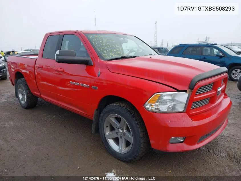 2011 Dodge Ram 1500 VIN: 1D7RV1GTXBS508293 Lot: 12142476