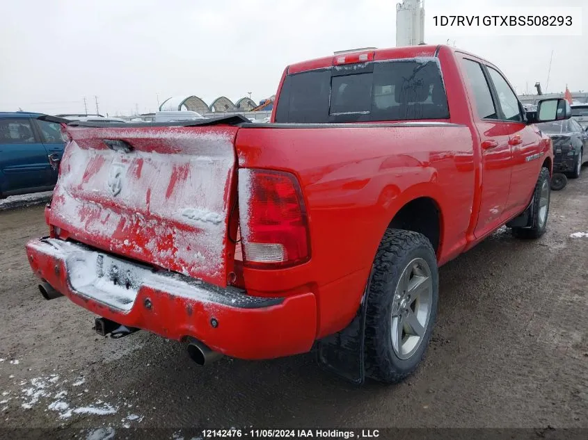 2011 Dodge Ram 1500 VIN: 1D7RV1GTXBS508293 Lot: 12142476