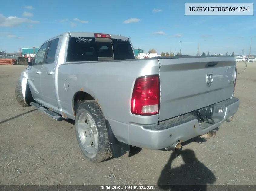 2011 Dodge Ram 1500 VIN: 1D7RV1GT0BS694264 Lot: 30045208