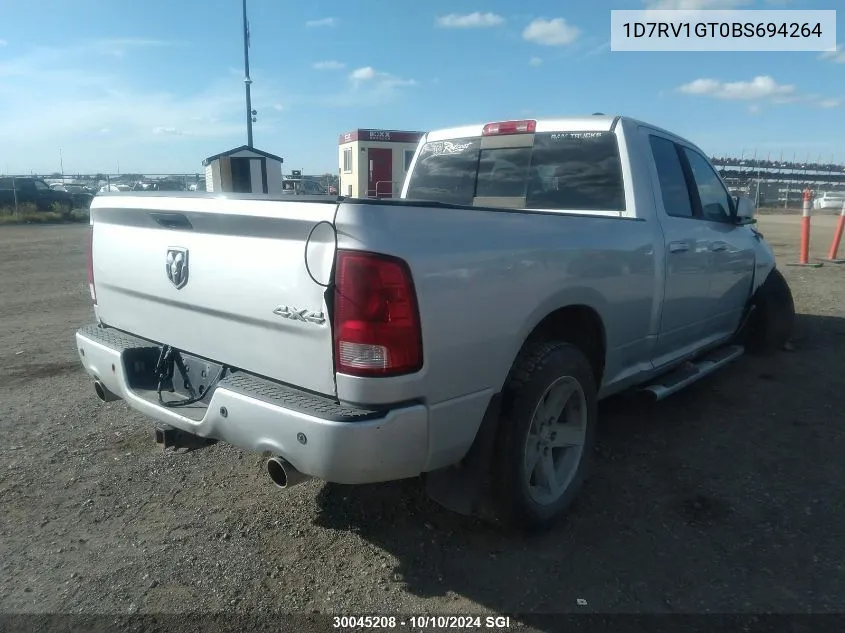 2011 Dodge Ram 1500 VIN: 1D7RV1GT0BS694264 Lot: 30045208