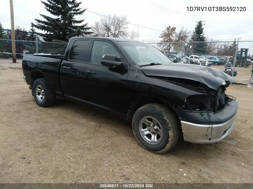 1D7RV1GT3BS592120 2011 Dodge Ram 1500