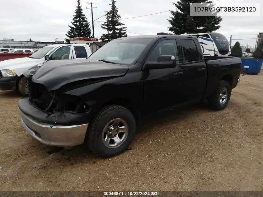 1D7RV1GT3BS592120 2011 Dodge Ram 1500