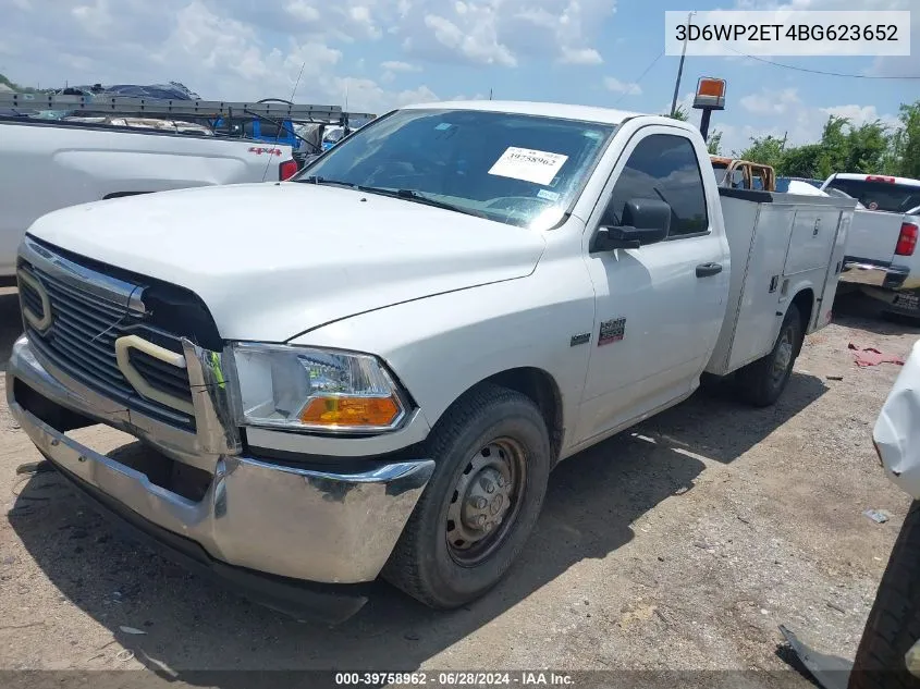 2011 Ram Ram 2500 St VIN: 3D6WP2ET4BG623652 Lot: 39758962