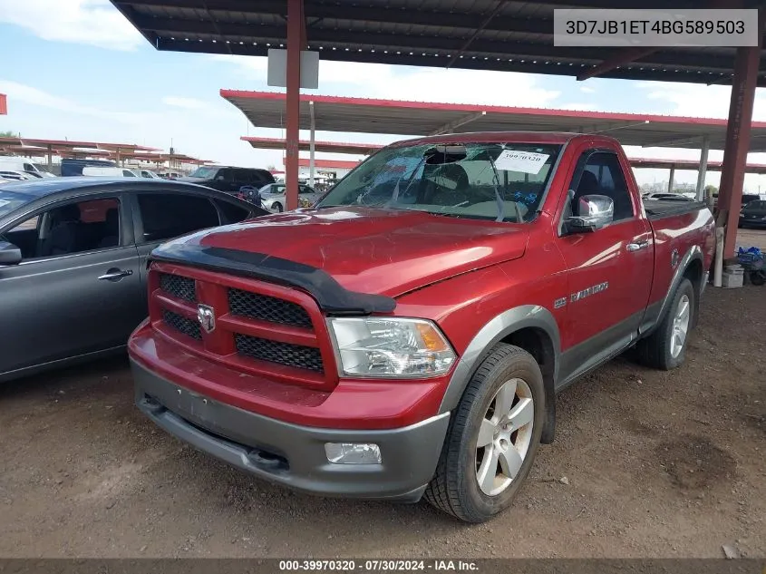 2011 Ram Ram 1500 Slt VIN: 3D7JB1ET4BG589503 Lot: 39970320