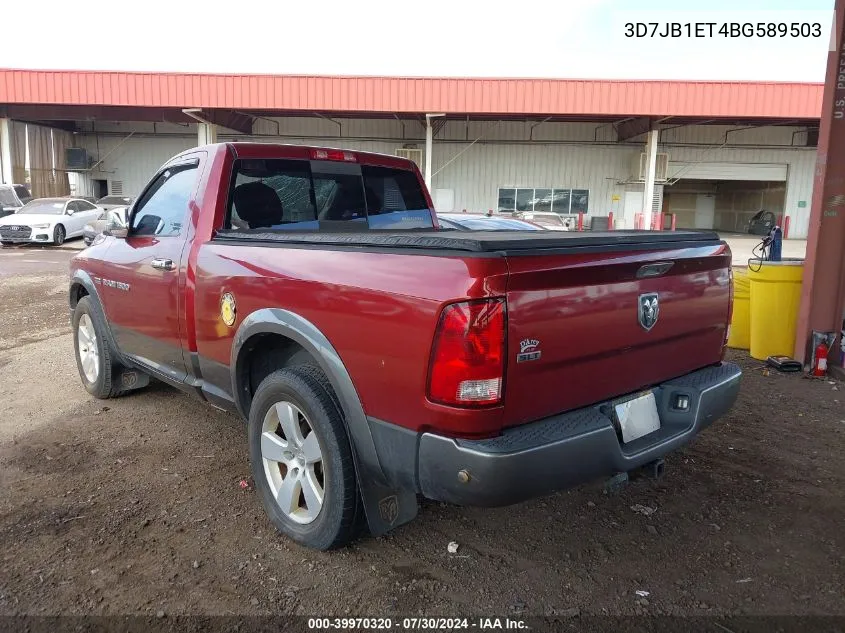 2011 Ram Ram 1500 Slt VIN: 3D7JB1ET4BG589503 Lot: 39970320