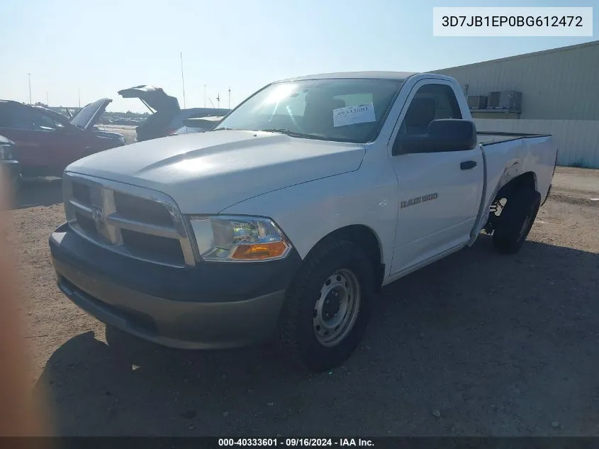 2011 Dodge Ram 1500 VIN: 3D7JB1EP0BG612472 Lot: 40333601