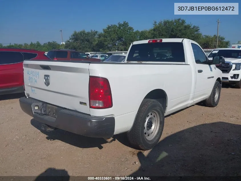 3D7JB1EP0BG612472 2011 Dodge Ram 1500