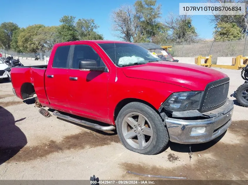 2011 Dodge Ram 1500 VIN: 1D7RV1GT0BS706834 Lot: 40429417