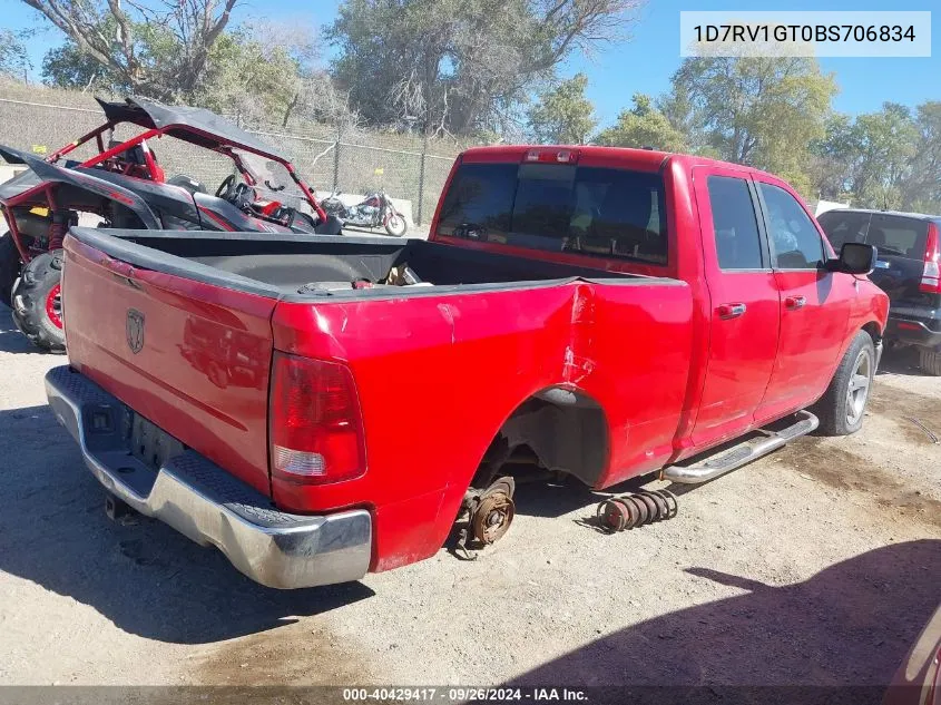 2011 Dodge Ram 1500 VIN: 1D7RV1GT0BS706834 Lot: 40429417