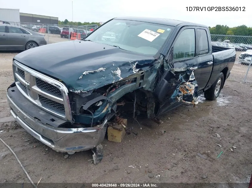 1D7RV1GP2BS536012 2011 Dodge Ram 1500