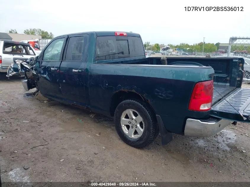 1D7RV1GP2BS536012 2011 Dodge Ram 1500