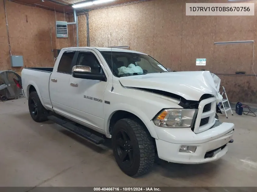 1D7RV1GT0BS670756 2011 Dodge Ram 1500