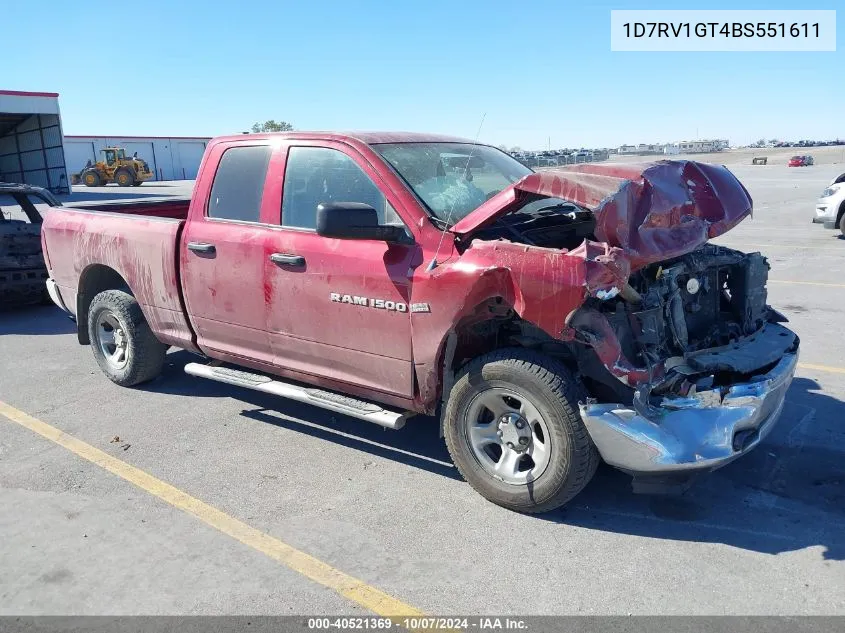 2011 Dodge Ram 1500 VIN: 1D7RV1GT4BS551611 Lot: 40521369