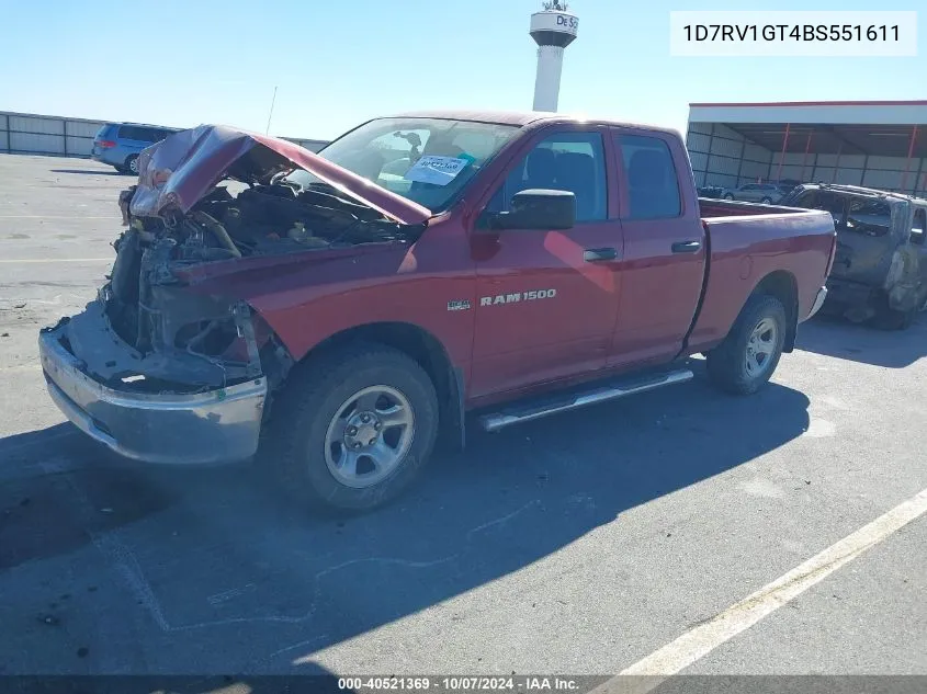 2011 Dodge Ram 1500 VIN: 1D7RV1GT4BS551611 Lot: 40521369