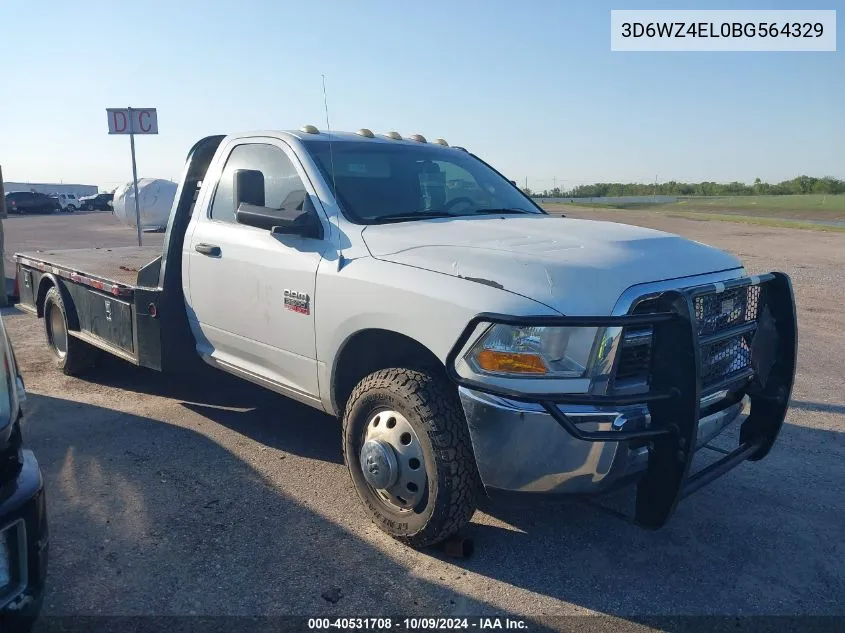 2011 Dodge Ram 3500 St/Slt VIN: 3D6WZ4EL0BG564329 Lot: 40531708