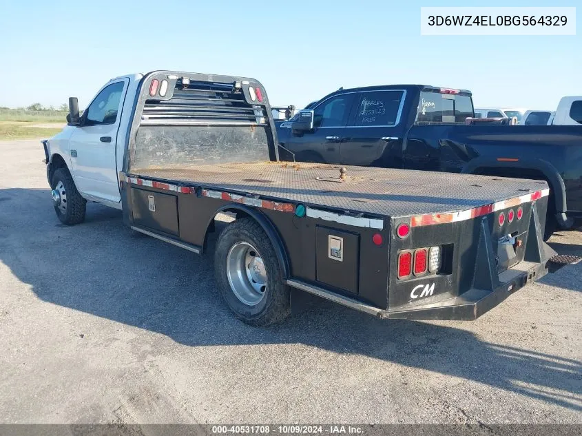 2011 Dodge Ram 3500 St/Slt VIN: 3D6WZ4EL0BG564329 Lot: 40531708