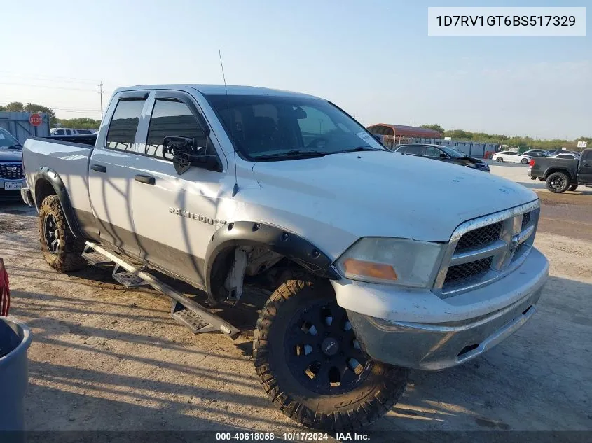 1D7RV1GT6BS517329 2011 Dodge Ram 1500