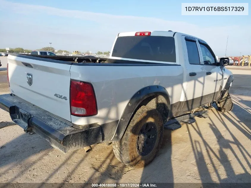 1D7RV1GT6BS517329 2011 Dodge Ram 1500