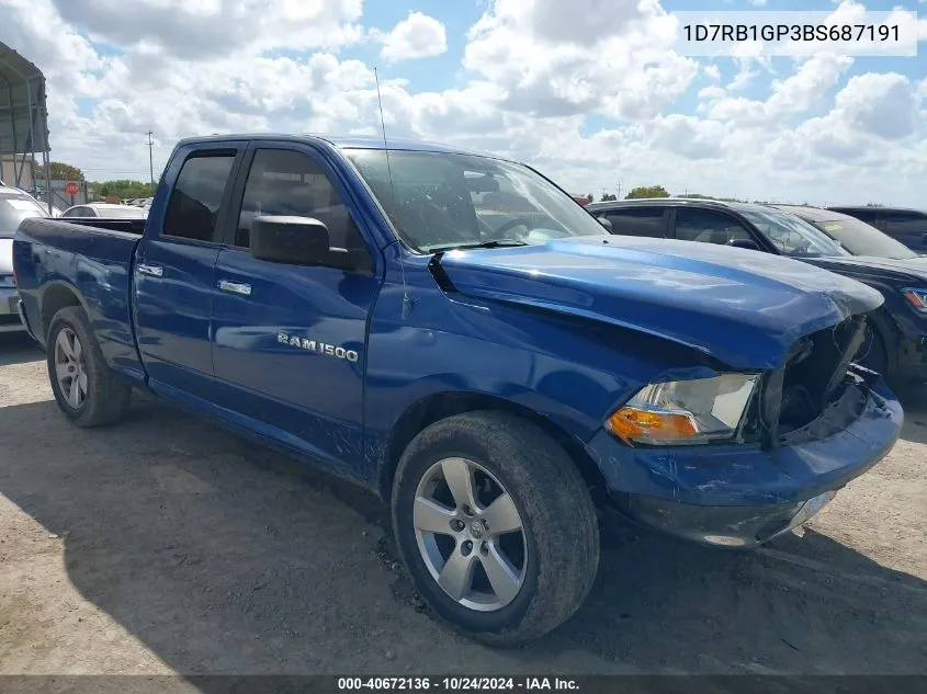 2011 Dodge Ram 1500 VIN: 1D7RB1GP3BS687191 Lot: 40672136