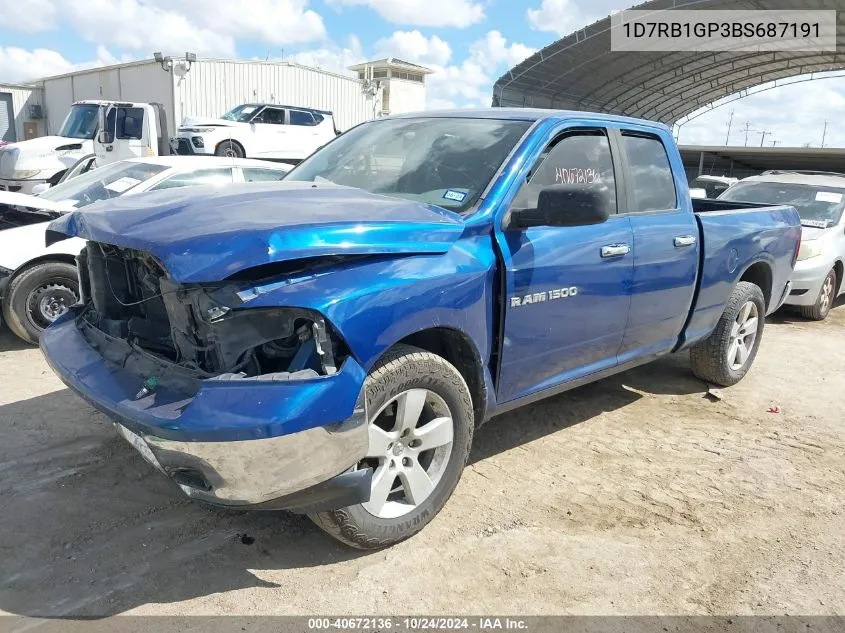 2011 Dodge Ram 1500 VIN: 1D7RB1GP3BS687191 Lot: 40672136